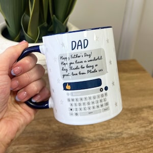 Personalisierte Thumbs Up Dad Tasse - Tasse für Papa - Vatertagsgeschenk - Vatertag - Opa Geschenk - Papa Geburtstagsgeschenk - Papa Geschenke - Daddy