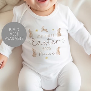 Personalisiertes erstes Oster-Outfit - Baby-Ostern-Outfit - Babys erste Ostern - Baby-Ostern-Geschenk - Ostergeschenk - Ostern-Dekor - Baby-Ostern