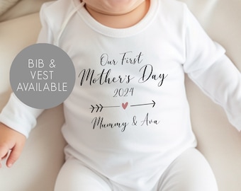 Personalised First Mother's Day Baby Vest - First Mother's Day Gifts - First Mother's Day Babygrow  - Mother's Day Outfit - Mothers Day Gift