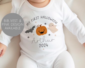 Personalised First Halloween Day Baby Vest - First Halloween Outfit - Halloween Baby Grow - Baby Halloween - First Halloween - Decorations
