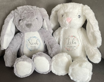 Personalised Flower Girl Bunny Rabbit - Personalised Page Boy Gift - Flower Girl Gift - Bridesmaid Teddy - Flower Girl Teddy - Wedding