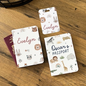 Gepersonaliseerde eerste paspoorthoes - 1e paspoorthouder - kinderpaspoorthoes - babypaspoorthouder - eerste feestdag - nieuwe babycadeaus