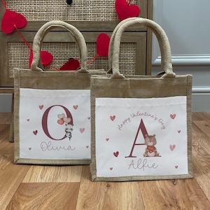 Gepersonaliseerde valentijnscadeautas voor kinderen - Valentijnsdagmand - valentijnscadeau voor kinderen - valentijnscadeautas - eerste Valentijnsdag