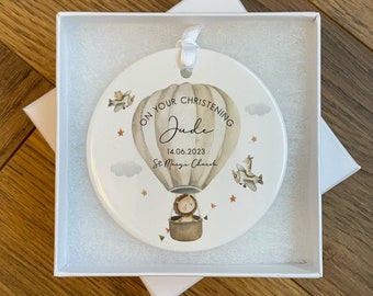 Personalised Christening Ornament - Christening Gifts - Christening Keepsake - Personalised Christening Gifts For Boys - For Girls - Jungle