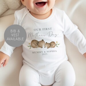 Personalised First Mother&#39;s Day Baby Vest - First Mother&#39;s Day Gifts - First Mother&#39;s Day Babygrow  - Mother&#39;s Day Outfit