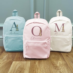 Sac à dos lapin personnalisé - Cartable pour enfants - Sac à dos personnalisé - Pâques - Rentrée scolaire - Sacs pour enfants - Sacs à dos - Filles garçons