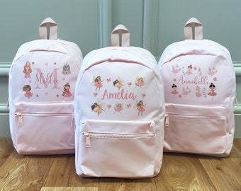 Personalised Girls BackPack - Kids School Bag - Personalised Rucksack - Pram Bags - Back to School - Children's Bags - Backpacks