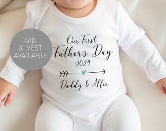 Personalised First Father's Day Baby Vest - First Father's Day Gifts - First Father's Day Babygrow  - Father's Day Outfit - Fathers Day Gift