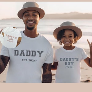 Personalised First Father&#39;s Day T-Shirts - Father&#39;s Day T-shirts - Father&#39;s Day Top - Father&#39;s Day Outfit - Fathers Day Gift