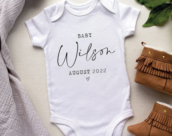 Personalised Pregnancy Announcement Baby Vest - Pregnancy Announcement Prop - Pregnancy Announcement Gift - Personalised Baby - Pregnant