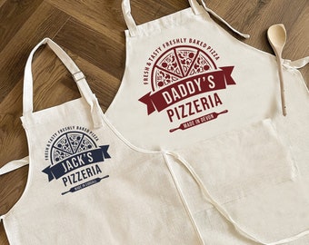 Personalised Pizzeria Apron - Men's Aprons - Pizza Aprons - Pizza Oven Gifts - Garden Gifts - Father's Day Gifts - Pizza Gift -Apron for Him