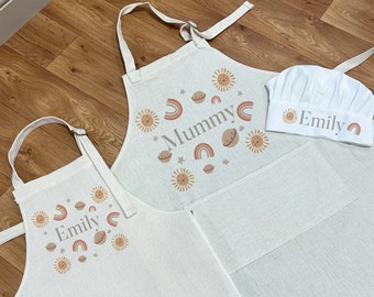 Personalised Rainbow Apron - Personalised Children's Apron - Baking Gifts - Gifts For Her - Kids Apron - Baking Set - Baby Apron - Aprons