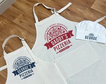 Gepersonaliseerde Pizzeria Schort - Heren Schorten - Pizza Schorten - Pizza Oven Geschenken - Tuin Geschenken - Vaderdag Geschenken - Pizza Cadeau - Schort voor hem