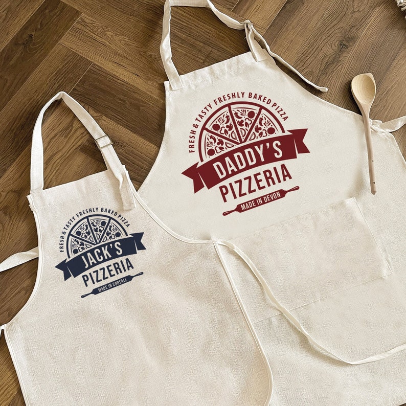 Personalised Pizzeria Apron - Men's Aprons - Pizza Aprons - Pizza Oven Gifts - Garden Gifts - Father's Day Gifts - Pizza Gift -Apron for Him image 7