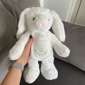 Personalised Baby Loss Bunny Miscarriage Teddy Still Born Gifts Baby Memorial Keepsake Baby Loss Keepsake Angel Baby Memorial image 2