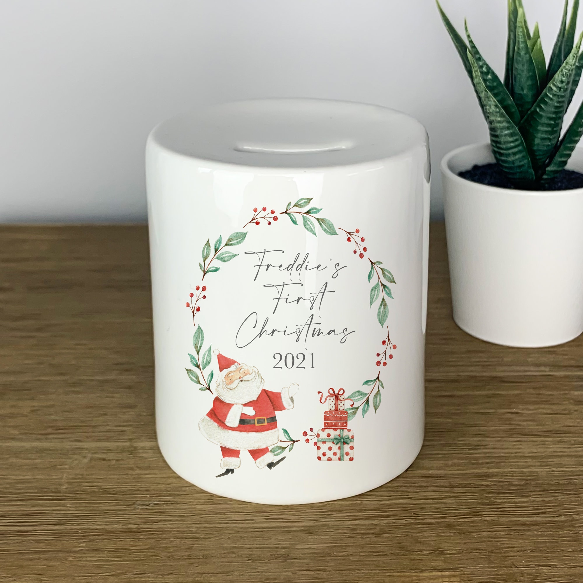 Personalised First Christmas Money Box Baby's First Etsy