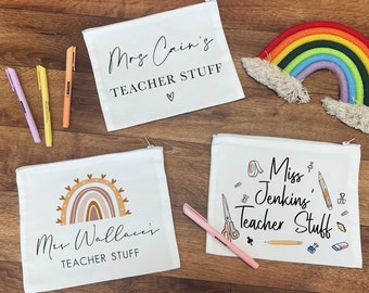 Personalised Teacher Pencil Case - Personalised Teacher Bag - Teacher Gift - Teacher Gifts - Thank You Teacher Gift - Teaching Assistant