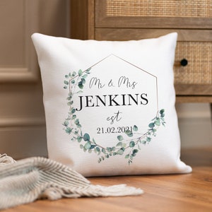 Personalised Wedding Cushion - Personalised Weddings Gifts - Personalised Couple Cushion - Anniversary Gift