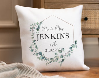 Personalised Wedding Cushion - Personalised Weddings Gifts - Personalised Couple Cushion - Anniversary Gift