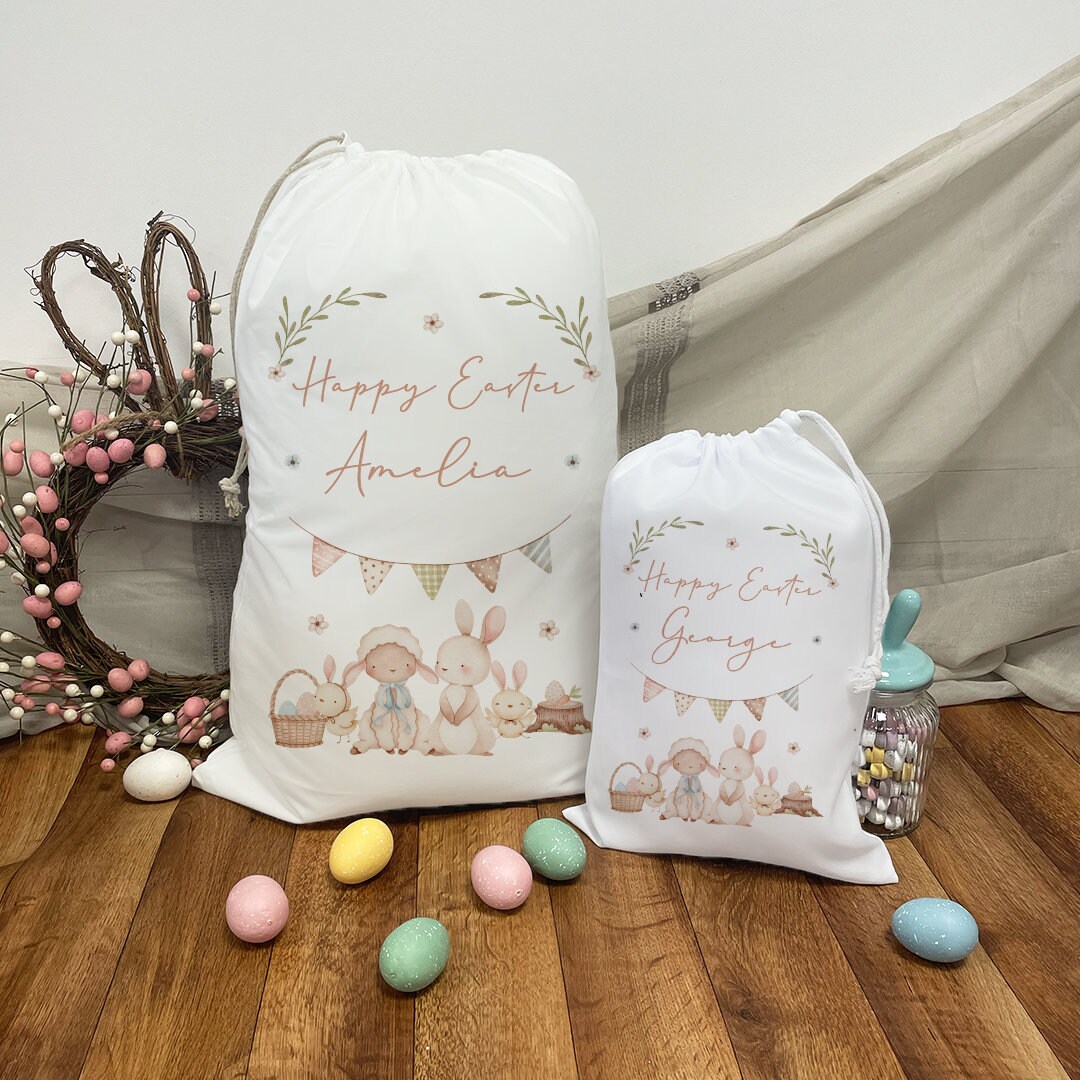 Personalised Easter Bag Easter Basket Easter Gifts Easter Sack Easter