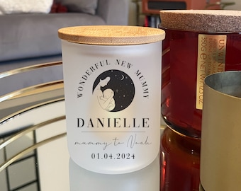 Personalised New Mum Candle Jar – Baby Shower Gift