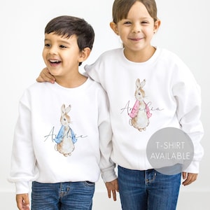 Personalisiertes Oster T-Shirt - Kinder Oster Outfit - Ostergeschenke - Osterkorb - Osterhase Top - Osterhase Top - Ostereier