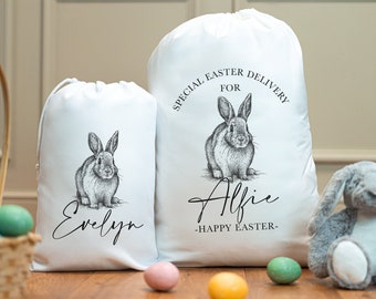 Personalised Easter Bag - Easter Basket - Easter Gifts - Easter Sack - Easter Decorations - Easter Egg Hunt - Easter Party Bags - Easter