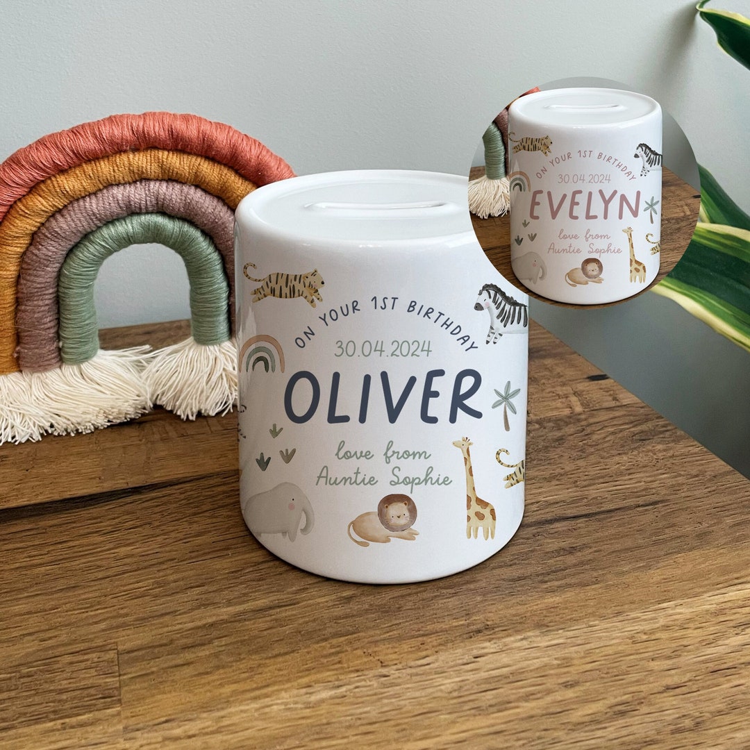Personalised First Birthday Money Box 1st Birthday Gifts First — free download