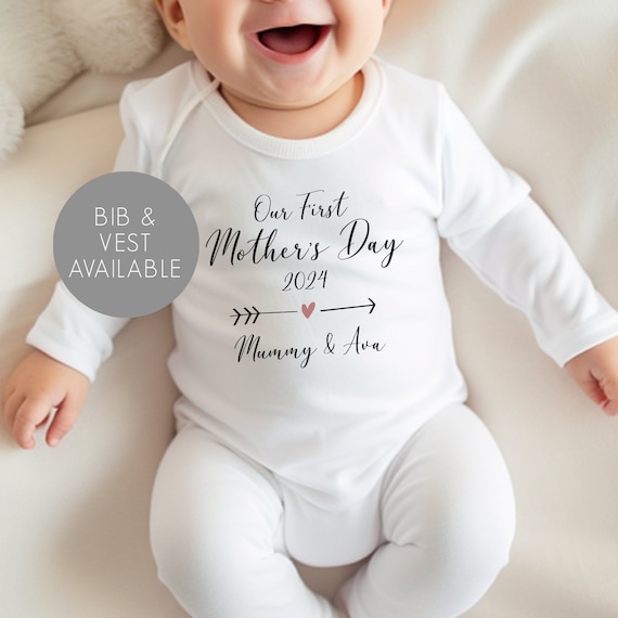 Personalised First Mother's Day Baby Vest - First Mother's Day Gifts - First Mother's Day Babygrow  - Mother's Day Outfit - Mothers Day Gift