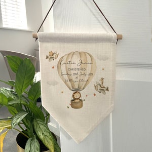 Regalo di battesimo personalizzato - Bandiera di battesimo - Regali di battesimo - Neonato - Bambina - Decorazioni di battesimo - Carte di battesimo