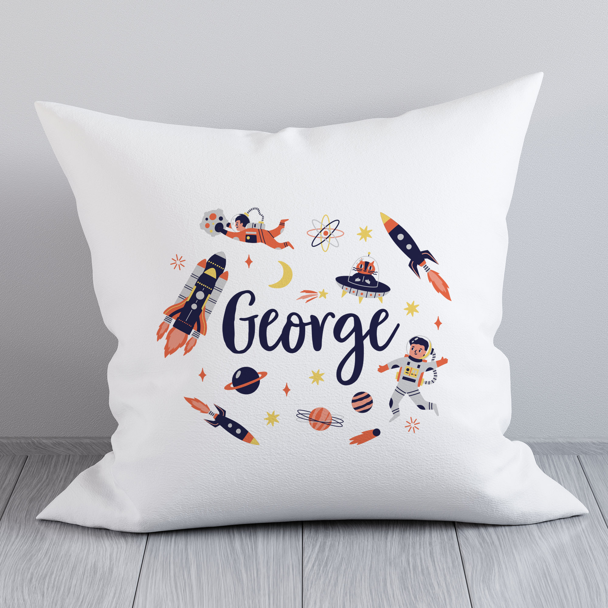 Personalised Space Cushion Space Nursery Cushion Etsy UK