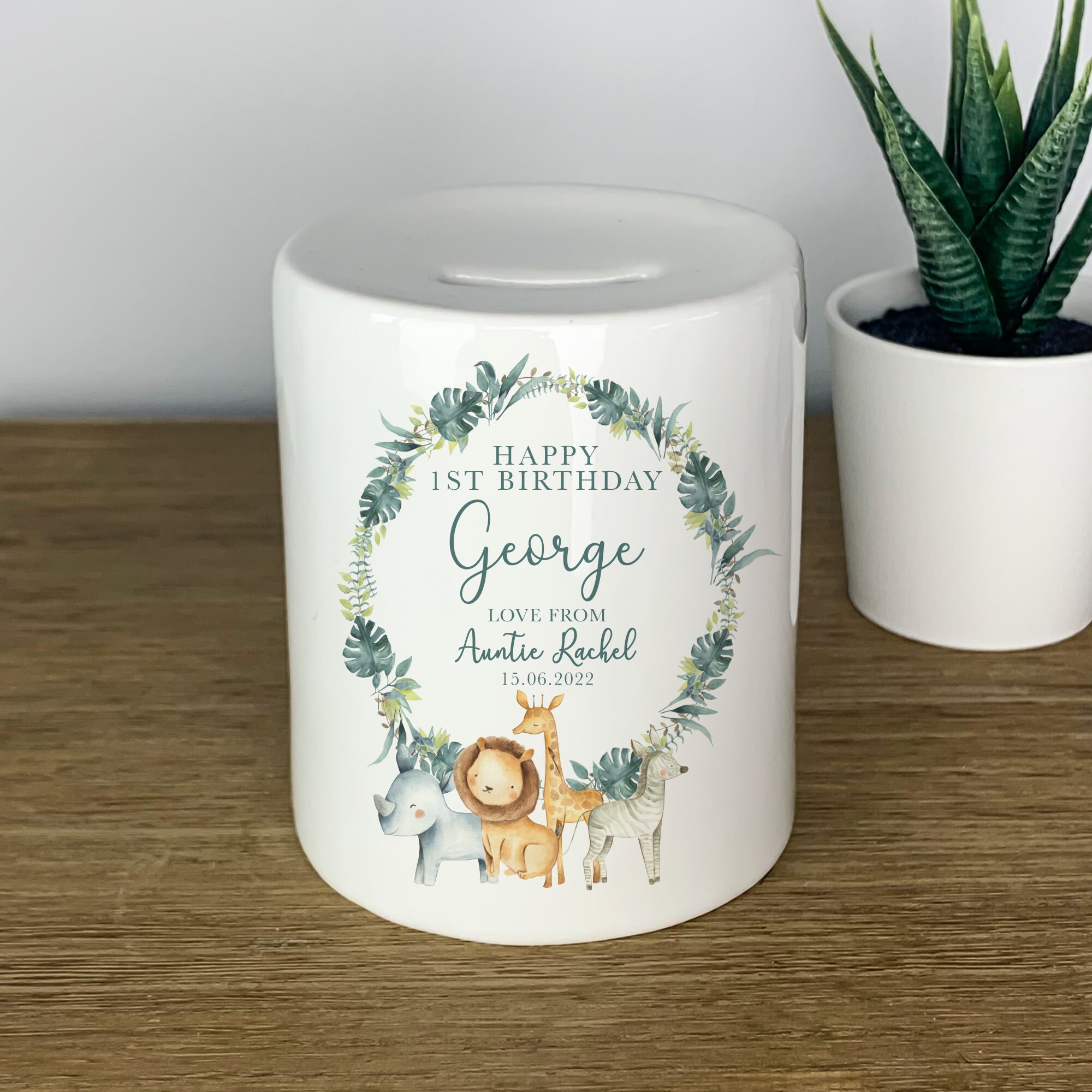 Personalised First Birthday Money Box 1st Birthday Gifts Etsy UK