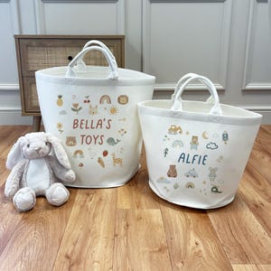 Gepersonaliseerde speelgoedmand - speelgoedtas - verkleedtas - speelgoedopberger - opberger kinderkamer - speelgoeddoos - aangepaste speelgoedtas - gepersonaliseerde speelgoedzak
