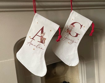 Calza di Natale personalizzata - Calza con nome di Natale - Calza personalizzata - Calze di famiglia - Decorazioni natalizie - Babbo Natale