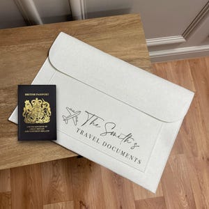 Personalisierter Reisedokumente Ordner - Urlaubsdokument Brieftasche - Reiseordner - Familien Urlaubsplaner - Flitterwochen Dokumente Datei - Ordner