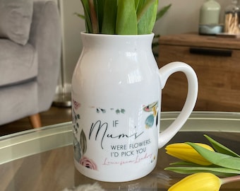 Personalised Mother's Day Jug - Mother's Day Vase - Mother's Day Gift - Nan Gifts - Mum Gift - Gifts for Mum - Gardening Gifts - Flower Vase