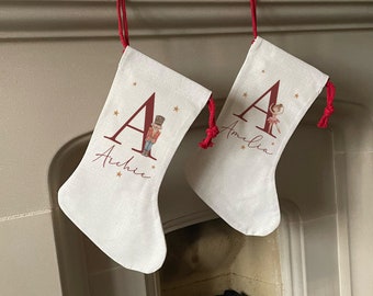 Personalised Christmas Stocking - Christmas Name Stocking - Personalised Stocking - Family Stockings - Christmas Decorations - Nutcracker