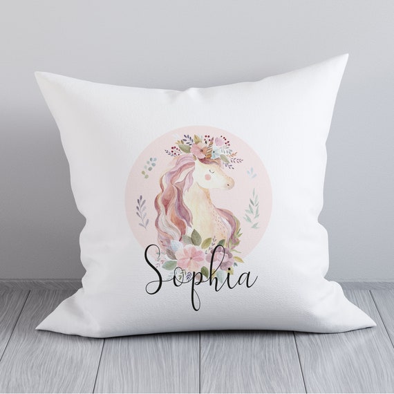 Coussin Licorne Personnalisé Coussin Bébé Personnalisé Coussin