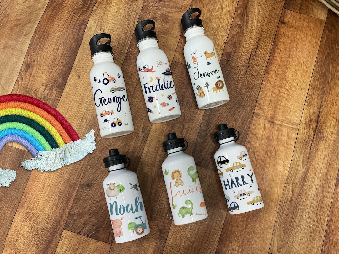 Personalised Kids Water Bottle Jungle Water Bottle School Water Bottle