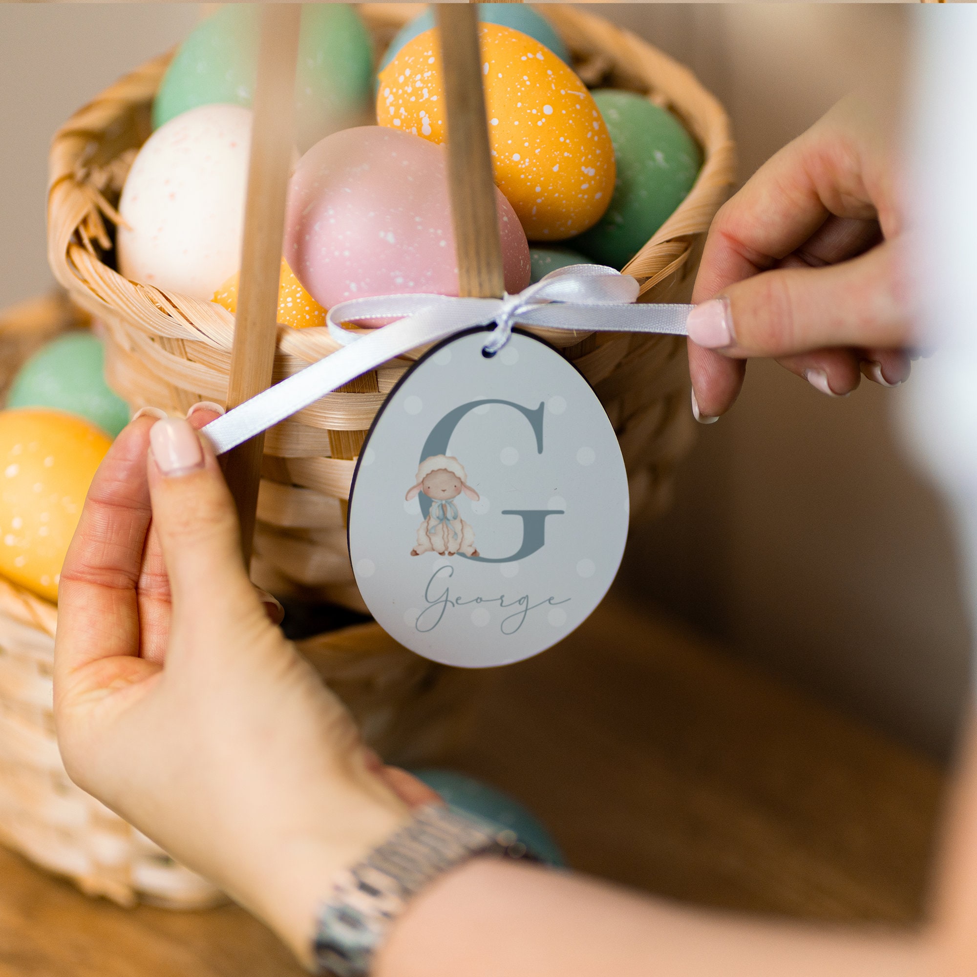Personalized Easter Basket Tag, Easter Basket Gift Tags, Easter Sack, Easter Egg, Easter Ornament, Easter Gifts, Easter Decorations