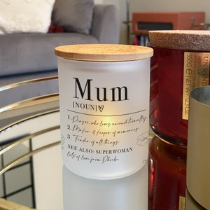 Personalised Mother&#39;s Day Candle Jar - Mother&#39;s Day Gifts - Mum Candle - Nan Gifts - Mum Gift - Gifts for Mum - Mothers Day Candles