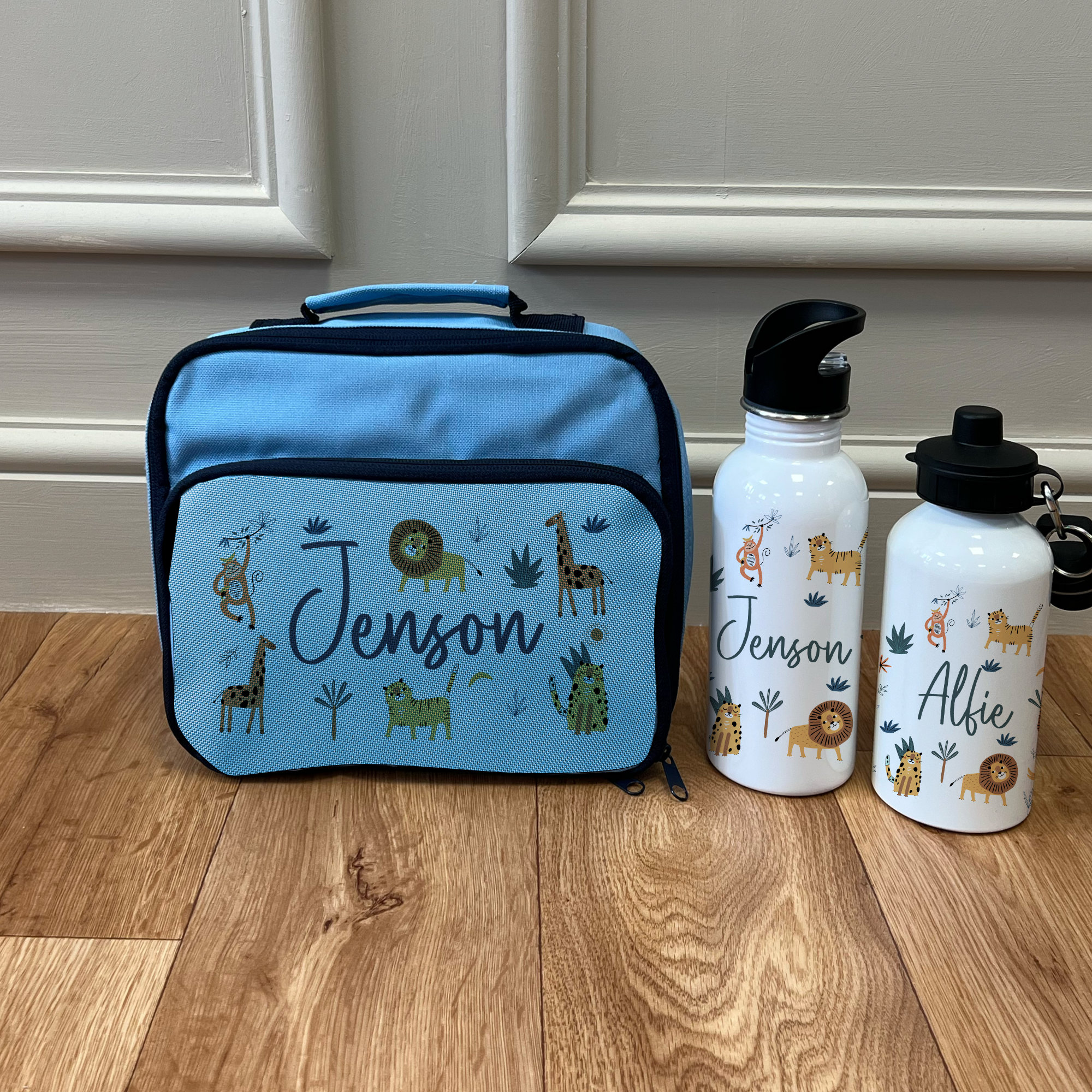 Personalised Lunch Box & Water Bottle Set - Kids Lunch Bag - Boys Lunch ...