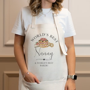 Personalised Mother&#39;s Day Apron - Personalised Apron - Grandparent Gift - Mothers Day Gifts - Best Mum Apron - Nan Gifts - Grandma Apron