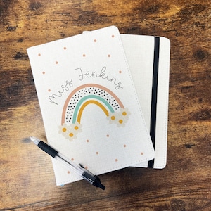 Quaderno personalizzato per insegnanti - Regali per insegnanti - Grazie insegnante - Appunti per insegnanti - Regalo di laurea - Scuola - Regalo per insegnanti - Arcobaleno