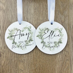 Personalised Bridesmaid Proposal Ornament - Bridesmaid Proposal Gift - Maid of Honour Gifts - Wedding Favour - Bridesmaid Gifts