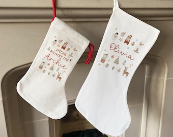 Personalised Christmas Stocking - Christmas Name Stocking - Personalised Stocking - Family Stockings - Christmas Decorations