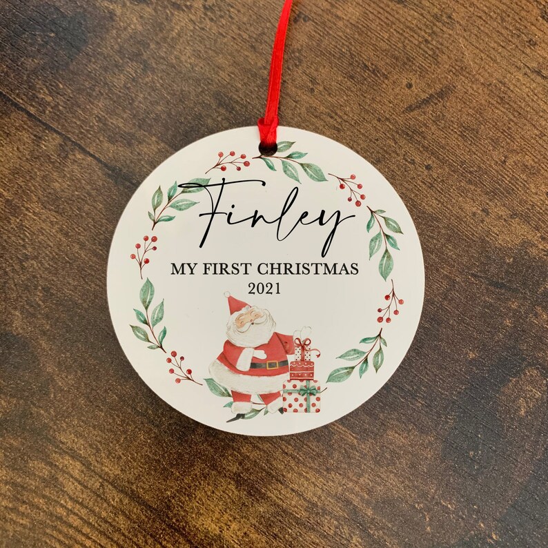 Personalised Baby's First Christmas Bauble - First Christmas Ornament - First Christmas Bauble - Baby First Xmas Tree Decoration - Keepsake 