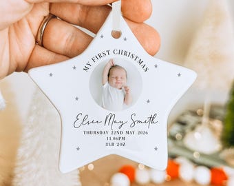 Personalised First Christmas as Grandparents Photo Bauble - Grandparent Gifts - Nanny Gifts - Grandad Gift - Grandparent Ornament Christmas