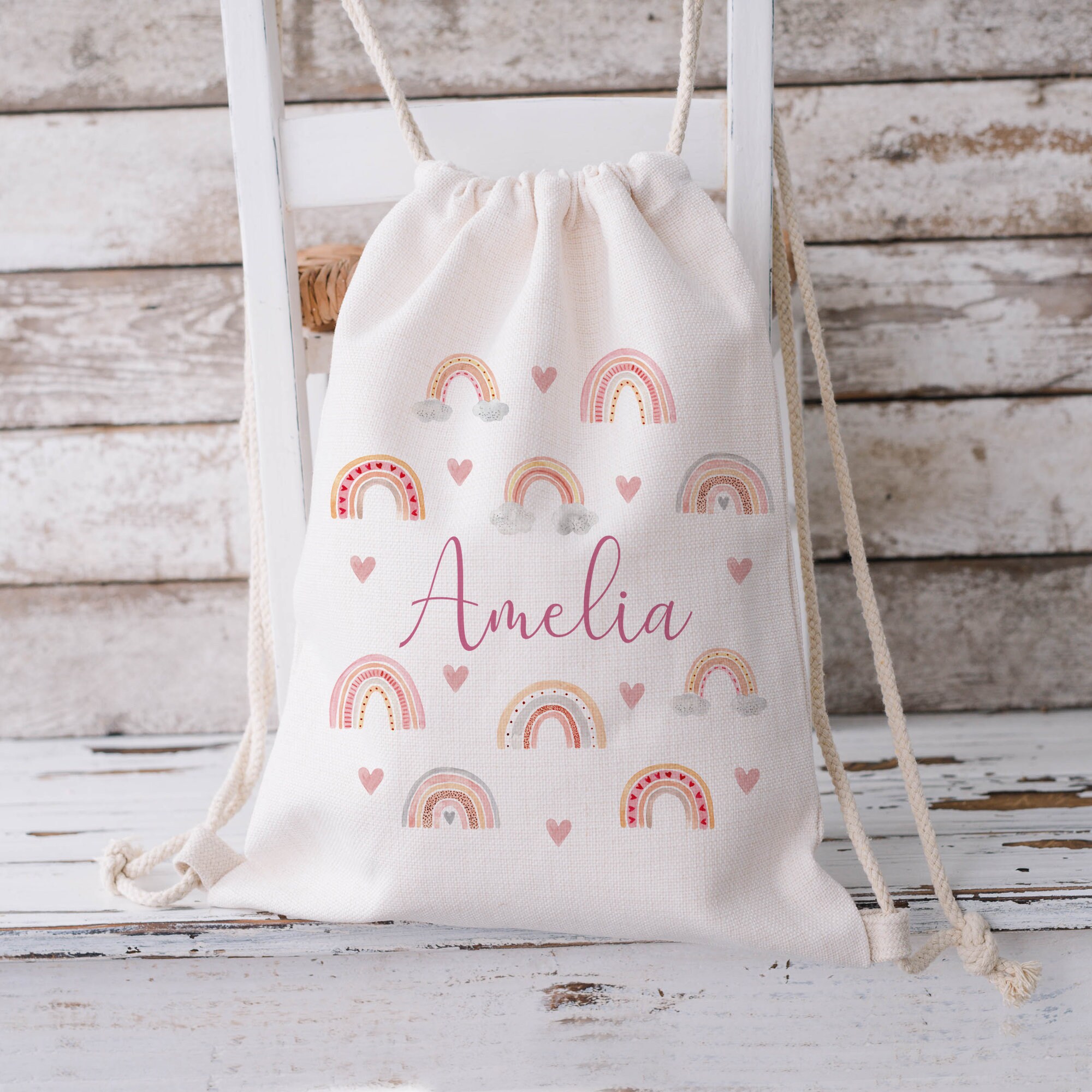 Personalised Drawstring Bag Kids School Bag Personalised Etsy UK