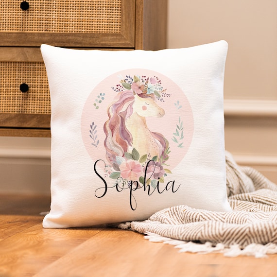 Personalised Unicorn Cushion Personalised Baby Cushion Nursery Cushion Unicorn Cushion Personalised Unicorn Pillow Baby Gift UK Etsy